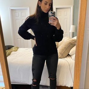 Black Turtleneck Bell Sleeves